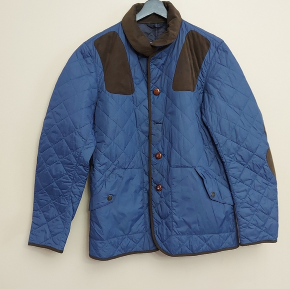 Barbour Jackets & Blazers - Barbour limited edition quilted  oilskin jacket with leather trim